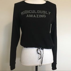 Energize juniors small cropped active top black